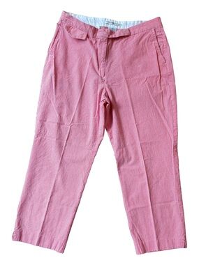 Women’s Sz 12 Tommy Hilfiger Red White Gingham Checked Crop Pants